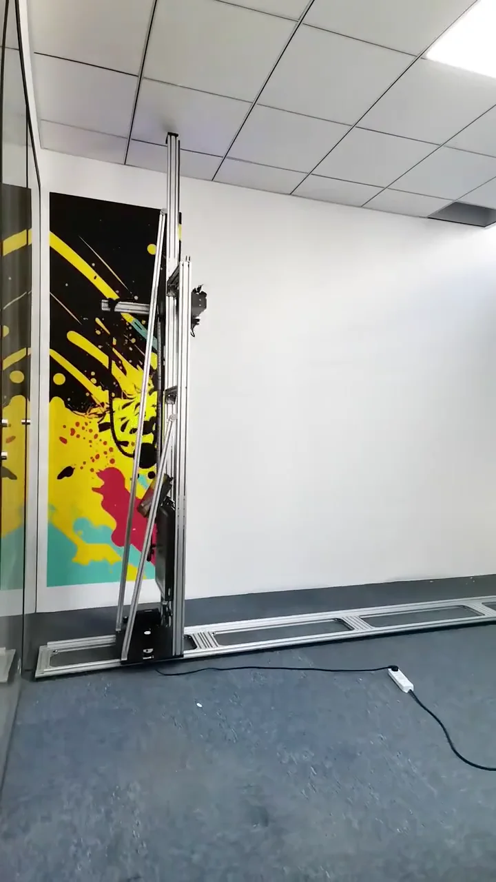 A wall printing system applying digital artwork directly to a wall